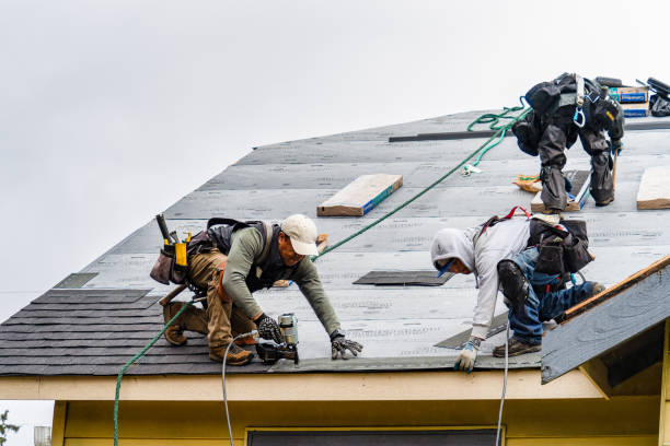 Professional Flat Roof Repair technician working in Vinton, TX